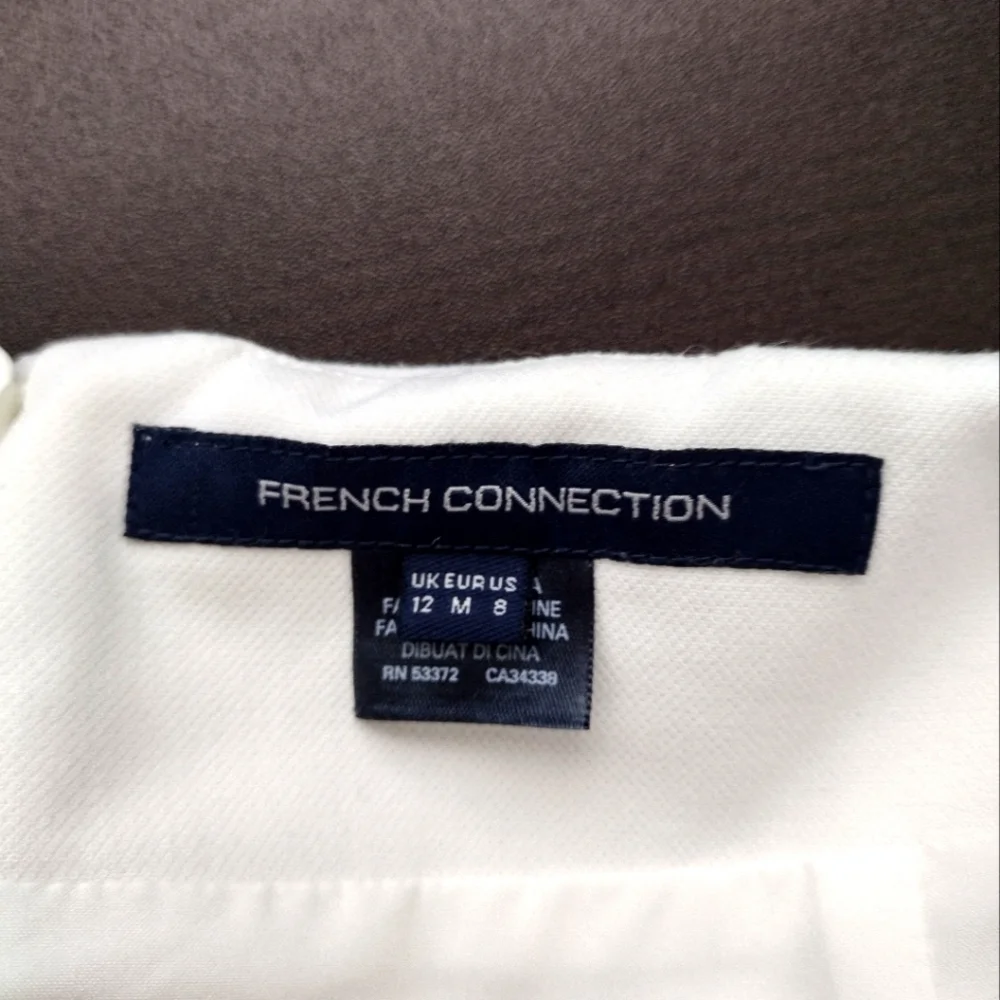French Connection White Summer Dress With Tie Back - Picture 6 of 6